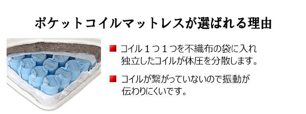 マットレス 寝具 セミダブル 約幅120cm アイボリー 体圧分散 身体にフィットする ポケットコイルマットレス 圧縮梱包 寝室代引NG