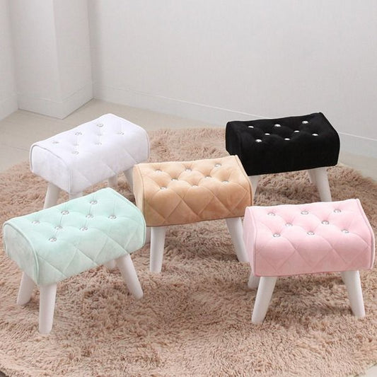 スーパSALE10倍＆4時間限定10％OFF Liloudecoco リルデココ ビジュー付き オットマン キャメル フットスツール 姫系 足置き 椅子 一人インテリア チェアー かわいい 一人掛け ミニ 小さい 一人暮らし