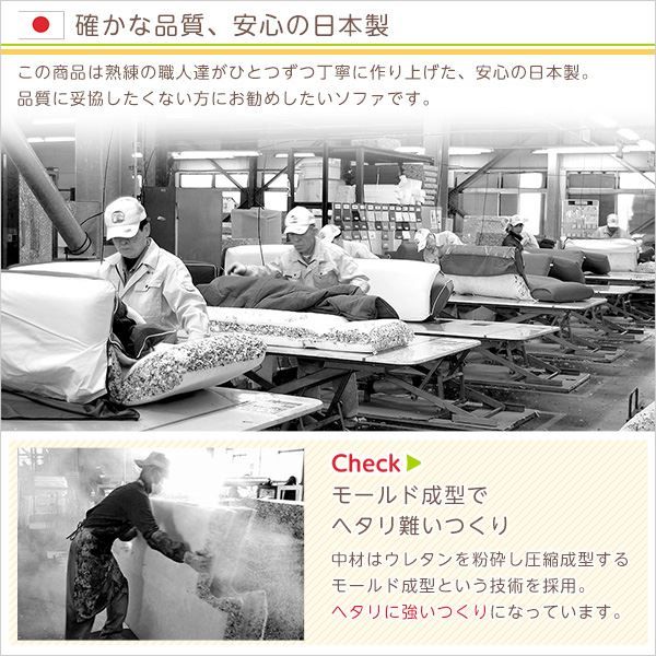ローソファー 3人掛け コーナー付き ベージュ 座面高7.5cm 分割式 起毛素材 日本製 国産 完成品 フロアソファー リビング家具代引NG