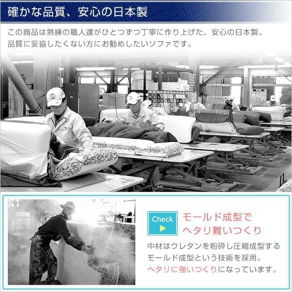 ローソファー 3人掛け コーナー付き グリーン 座面高7.5cm 分割式 ファブリック 日本製 国産 完成品 フロアソファー リビング家具代引NG