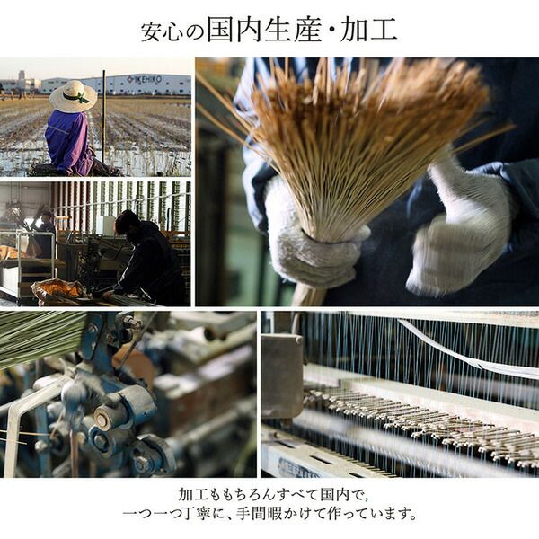 モダン い草 ラグマット/絨毯 ネイビー 約140cm×200cm 日本製 抗菌 防臭 自然素材 モダン 調湿 空気清浄効果代引NG