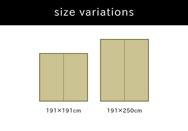 ふっくら い草 ラグマット/絨毯 グリーン 約191cm×191cm 日本製 抗菌 防臭 調湿 裏面ウレタン代引NG