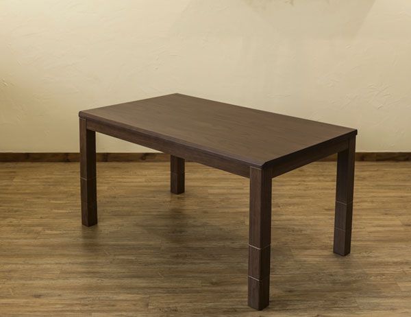 三段継ぎ足 ダイニングこたつテーブル 本体 135cm×80cm ナチュラル 長方形 ハロゲンヒーター コントローラー 木製脚付き代引NG