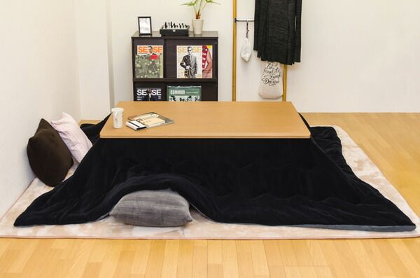 三段継ぎ足 ダイニングこたつテーブル 本体 135cm×80cm ナチュラル 長方形 ハロゲンヒーター コントローラー 木製脚付き代引NG