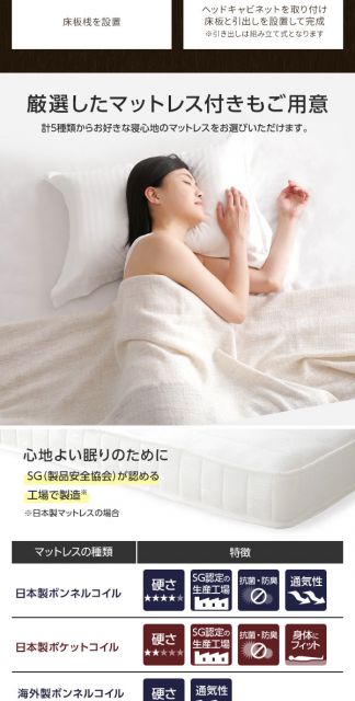 スーパSALE10倍＆4時間限定10％OFF 多機能ヘッドボード 収納ベッド シングルサイズ ベッドフレームのみ フラップ扉収納 コンセント付き 棚付き ライト付き 宮付き 大容量 引き出し2杯付き 低ホルムアルデヒド 国産 ダークブラウン