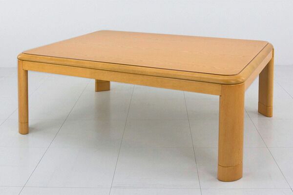 こたつ 約幅105×75cm 長方形 ブラウン 木製脚付き コタツ 継脚式 手元コントローラー 組立品 リビング ダイニング代引NG