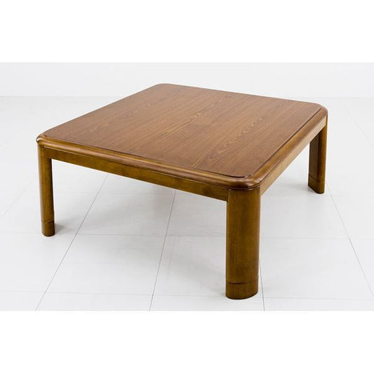 こたつ 約幅80×80cm 正方形 ブラウン 木製脚付き コタツ 継脚式 組立品 リビング ダイニング代引NG