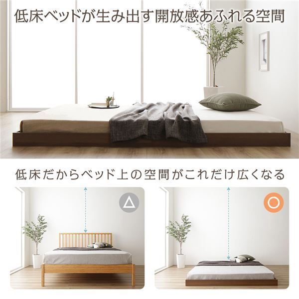 スーパSALE10倍＆4時間限定10％OFF すのこベッド ローベッド 省スペース ヘッドボードレス ブラウン シングル シングルベッド ベッドフレームのみ 木製ベッド 低床