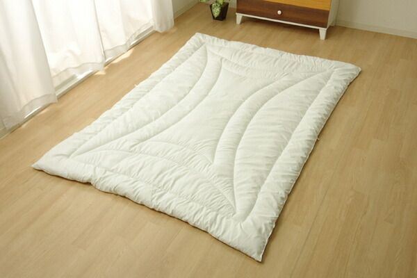 掛け布団/寝具 ダブル 190×210cm 洗える 日本製 抗菌 防臭 吸水 速乾 防ダニ ノンダスト 無地 東洋紡代引NG