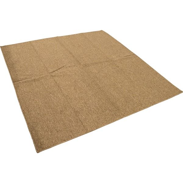 スーパSALE10倍＆4時間限定10％OFF カーペット ラグ 平織 フリーカット ループ / 江戸間 4.5畳 261×261cm ブラウン プレーン 九装