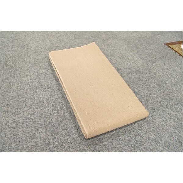 スーパSALE10倍＆4時間限定10％OFF カーペット ラグ 平織 フリーカット ループ / 江戸間 6畳 261×352cm ベージュ プレーン 九装