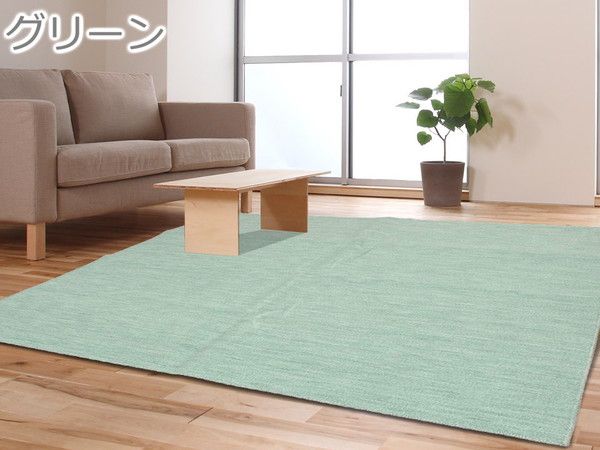 スーパSALE10倍＆4時間限定10％OFF カーペット ラグ 平織 抗菌 ペットの爪が引っかかりにくい レベルカット / 江戸間 2畳 176×176cm ブラック 日本製 ソレイユ 九装