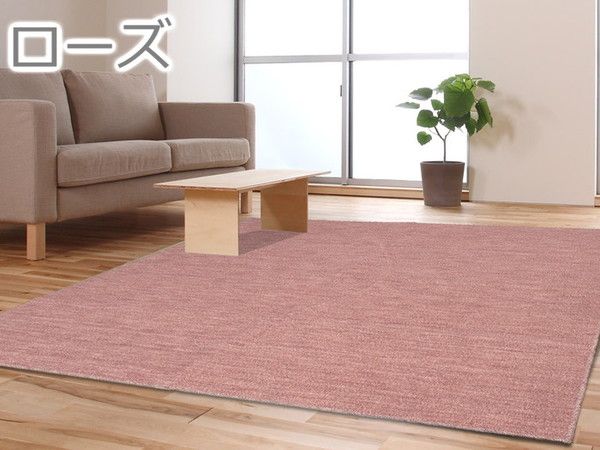 スーパSALE10倍＆4時間限定10％OFF カーペット ラグ 平織 抗菌 ペットの爪が引っかかりにくい レベルカット / 江戸間 2畳 176×176cm ブラック 日本製 ソレイユ 九装