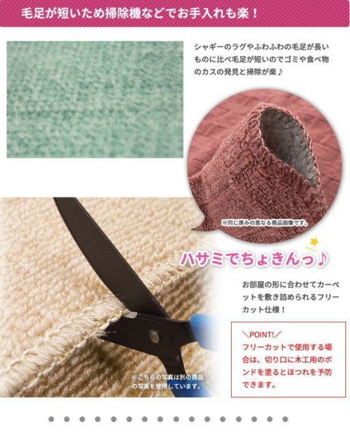 スーパSALE10倍＆4時間限定10％OFF カーペット ラグ 平織 抗菌 ペットの爪が引っかかりにくい レベルカット / 江戸間 4.5畳 261×261cm ブラック 日本製 ソレイユ 九装