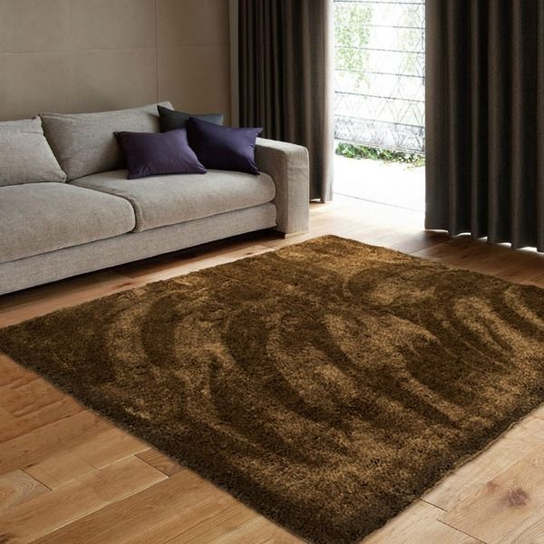 スーパSALE10倍＆4時間限定10％OFF カーペット ラグ 敷物 室内 芝生ラグ 190×190cm ブラウン オーシャン 九装