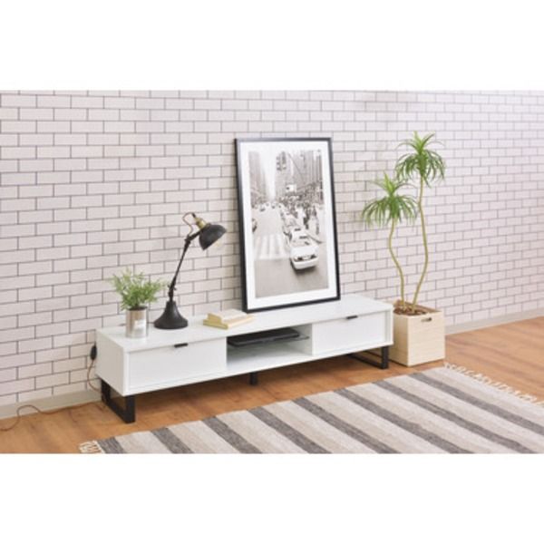 スーパSALE10倍＆4時間限定10％OFF テレビ台 テレビボード 幅150cm ナチュラル スチール 脚付き 収納スペース付き リビング ダイニング インテリア家具