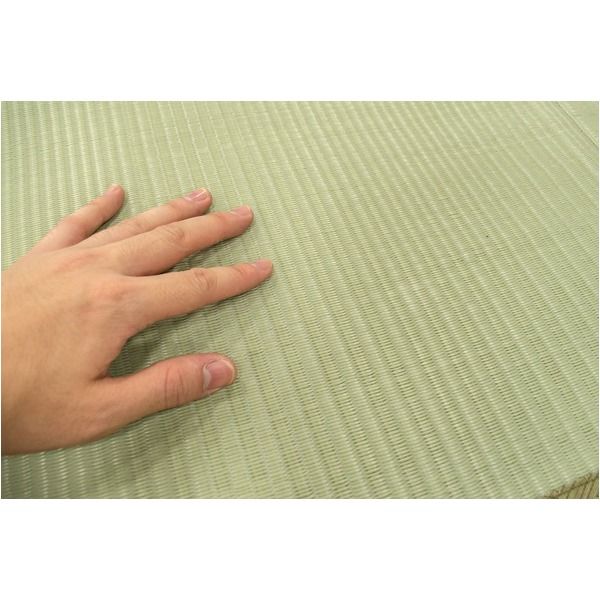 スーパSALE10倍＆4時間限定10％OFF レジャーシート 洗える い草 PP 352×352cm 江戸間 8畳 グリーン PP無地 九装