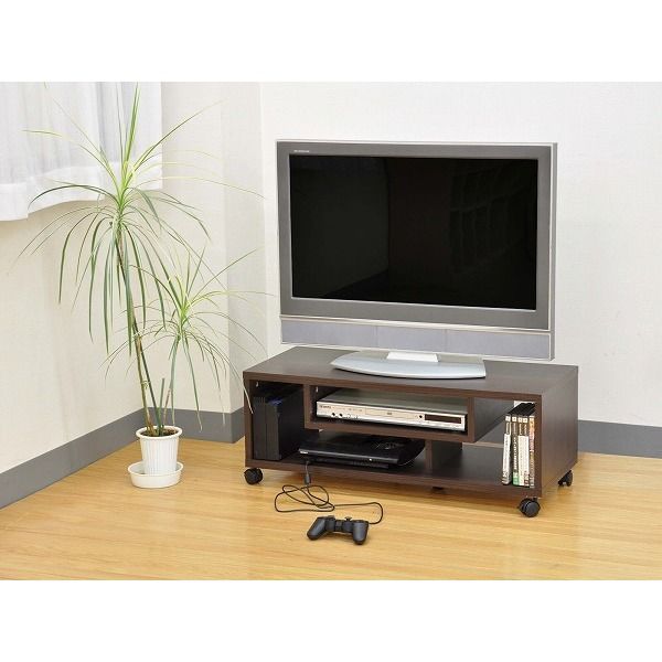 テレビ台 テレビボード 約幅85cm L ブラウン キャスター付き フリーラック 組立品 リビング ダイニング インテリア家具代引NG