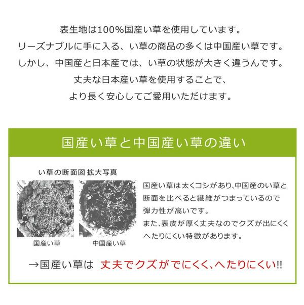 純国産 い草マット フリーマット ネイビー 約70×180cm（中材：固綿15mm）代引NG