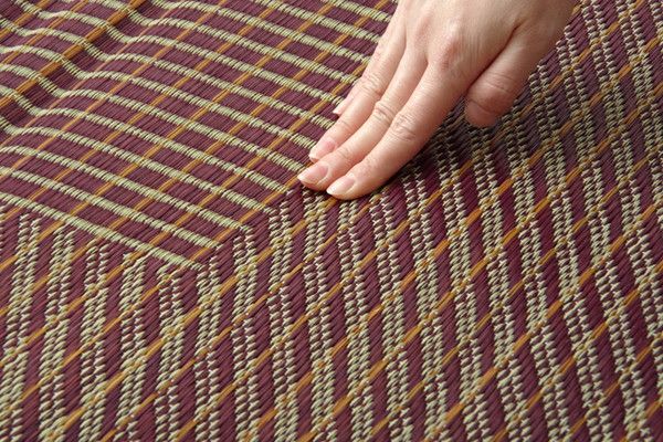 い草 ラグマット/絨毯 格子柄 シンプルモダン グリーン 約191×250cm 日本製 抗菌 防臭 調湿機能 耐久性抜群 〔リビング〕代引NG