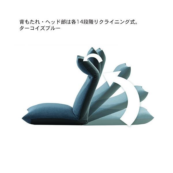 ヘッドリクライニング座椅子/リラックスチェア ブラウン 座面ポケットコイル入り 日本製 〔リビング雑貨 生活雑貨〕代引NG