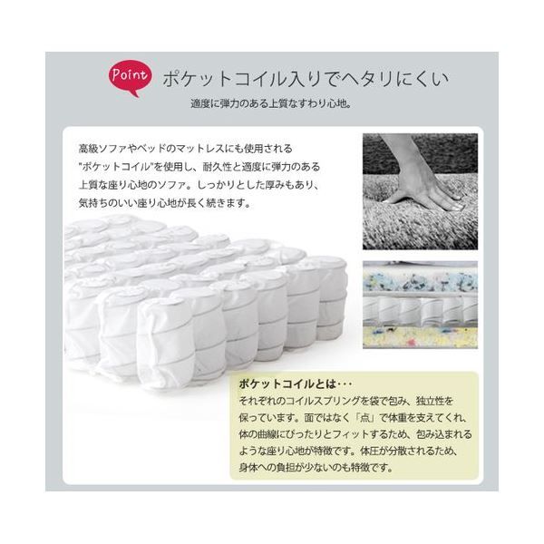 ヘッドリクライニング座椅子/リラックスチェア グリーン 座面ポケットコイル入り 日本製 〔リビング雑貨 生活雑貨〕代引NG
