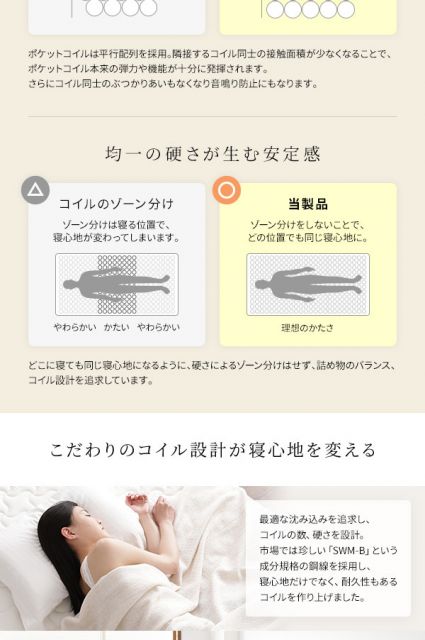 スーパSALE10倍＆4時間限定10％OFF マットレス 国産 ポケットコイル 快眠 高密度 体圧分散 1年保証 コンパクト 圧縮 梱包 シングルサイズ