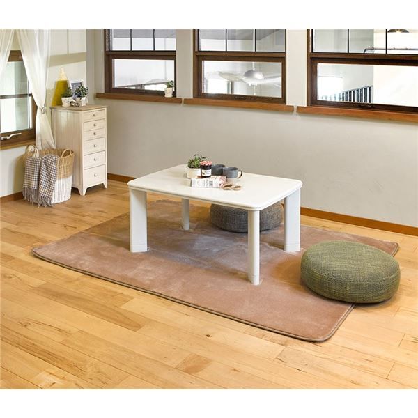カジュアル こたつ/コタツ ホワイト 約幅90×奥行60×高さ37cm 継ぎ脚式 コンパクト 通年使用 『コパン960T』 〔リビング〕代引NG