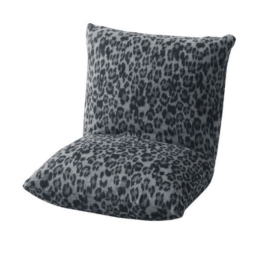 フロアチェア/座椅子 レオパード柄 B 正方形 38cm×38cm 折りたたみ 『カックンリクライナー Arucco Chair アルッコチェア』