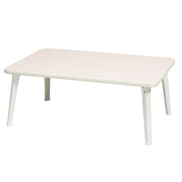 スーパSALE10倍＆4時間限定10％OFF ハウステーブル(75)(ホワイト) 幅75cm×奥行50cm 折りたたみローテーブル/折れ脚/木目/軽量/コンパクト/完成品/NK-75