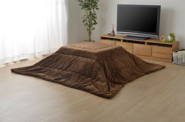 簡単ケア こたつ布団/寝具 グリーン 約190×240cm 長方形 洗える フランネル素材 キルティング加工 〔リビング〕代引NG
