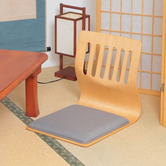 和座椅子/パーソナルチェア ナチュラル クッション付き 木製 2個セット代引NG