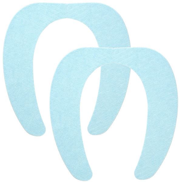 スーパSALE10倍＆4時間限定10％OFF (まとめ) 便座シート/吸着べんざシート 【ブルー 2組入】 洗える トイレ用品 『レック ぴたQ』 【72個セット】