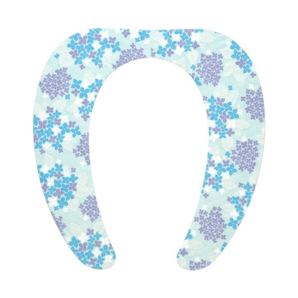 スーパSALE10倍＆4時間限定10％OFF (まとめ) 便座シート/吸着べんざシート 【あじさい】 洗える トイレ用品 『レック ぴたQ』 【72個セット】