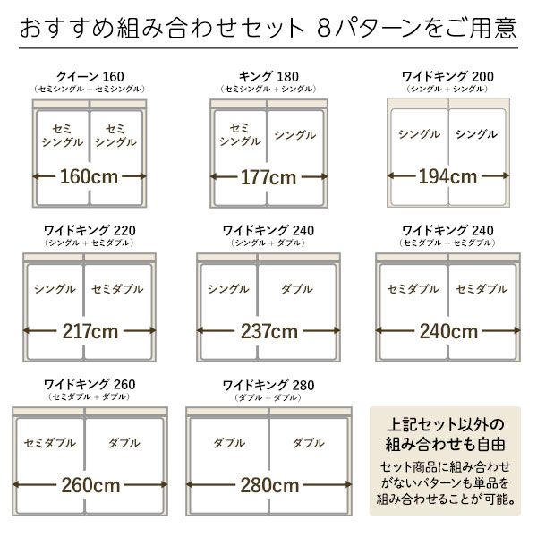 ベッド 低床 連結 ロータイプ すのこ 木製 LED照明付き 棚付き 宮付き コンセント付き シンプル モダン ナチュラル ワイドキング240（S+D）ボンネルコイルマットレス付き