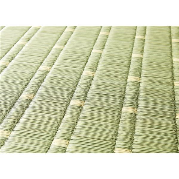 国産い草 上敷き/ラグマット 江戸間8帖 ナチュラル 日本製 縁：綿100％ 『吉兆 きっちょう』 〔リビング ダイニング〕代引NG