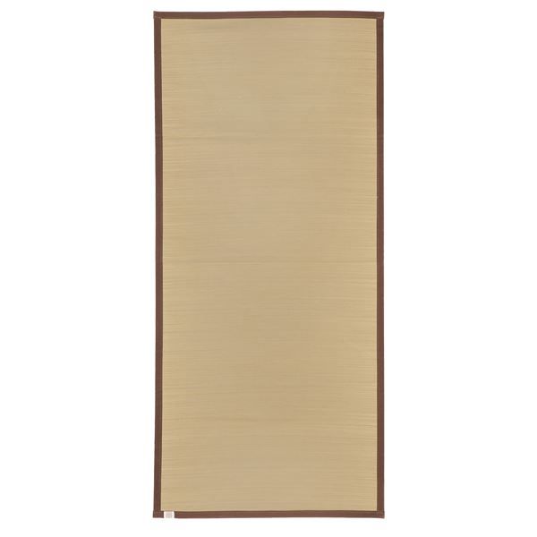国産い草 シーツ/フロアマット 約幅88×奥行195cm ブラウン 日本製 表面：イ草100％ 『吉備 きび』 〔リビング〕代引NG