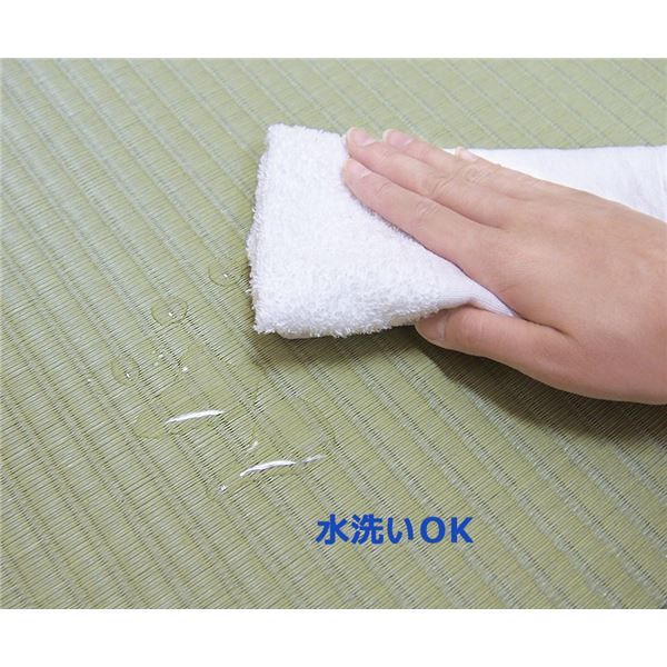 洗える消臭 上敷き/ラグマット 江戸間 1帖 日本製 防炎加工 高耐久性 『極美爽』 〔リビング ダイニング〕代引NG