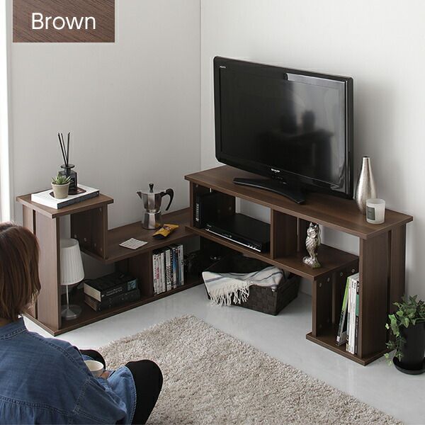 スーパSALE10倍＆4時間限定10％OFF テレビボート 200 伸縮 ディスプレイ AV コーナー 収納 ラック ロー ボード シェルフ 木製 頑丈 シンプル モダン ブラック 幅105cm 〜 幅210cm 伸長 65 型 インチ TV 対応