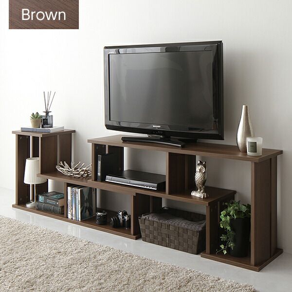 スーパSALE10倍＆4時間限定10％OFF テレビボート 200 伸縮 ディスプレイ AV コーナー 収納 ラック ロー ボード シェルフ 木製 頑丈 シンプル モダン ナチュラル 幅105cm 〜 幅210cm 伸長 65 型 インチ TV 対応