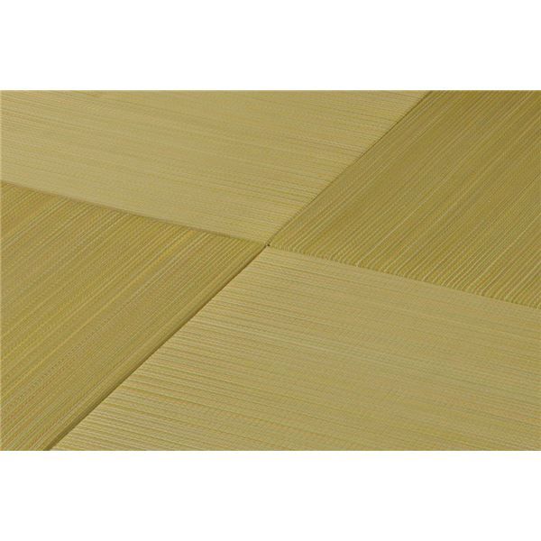 スーパSALE10倍＆4時間限定10％OFF い草 置き畳/ユニット畳 【65×65×2.5cm イエロー】 抗カビ 消臭 防音 クッション性 軽量 『紗彩 さや』 〔リビング〕【代引NG】
