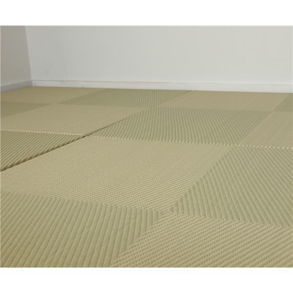 スーパSALE10倍＆4時間限定10％OFF PP 置き畳/ユニット畳 【65×65×2.5cm グリーン】 洗える 抗カビ 消臭 防滑加工 『市松模様 いちまつもよう』 〔リビング〕【代引NG】