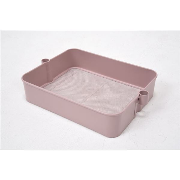 スーパSALE10倍＆4時間限定10％OFF トローリーワゴン/リビング収納 【スモーキーピンク 幅42×奥行36×高さ94.5(53.5)cm】 組立式 キャスター付き 高さ調節可【代引NG】