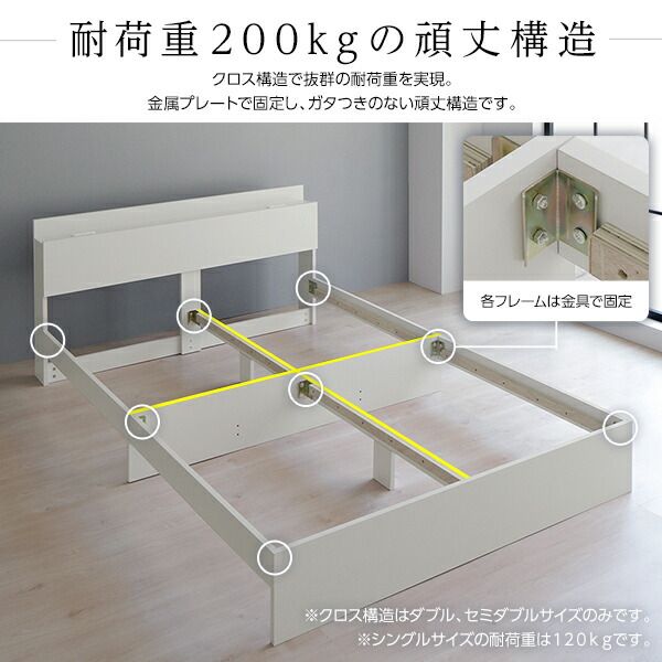 スーパSALE10倍＆4時間限定10％OFF ベッド 収納付き 引き出し付き 木製 棚付き 宮付き コンセント付き シンプル グレイッシュ モダン ブラック ダブル ベッドフレームのみ