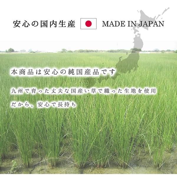 夏用 い草 ラグマット/絨毯 シンプル ベージュ 約191×250cm 長方形 日本製 抗菌 防臭 湿度調節 耐久性 〔リビング〕代引NG