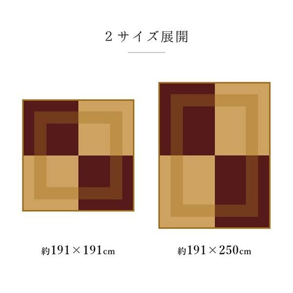夏用 い草 ラグマット/絨毯 シンプル ネイビー 約191×250cm 長方形 日本製 抗菌 防臭 防滑 湿度調節 ホットカーペット対応代引NG