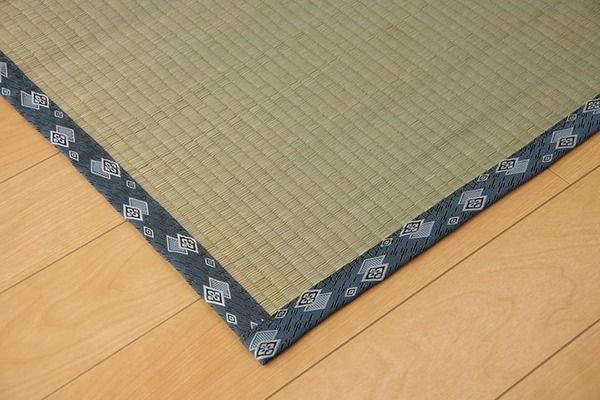 双目織 い草 上敷き/ラグマット 本間4.5畳 約286×286cm 日本製 撥水 抗菌 防臭 消臭 調湿機能付 耐久性抜群 〔リビング〕代引NG
