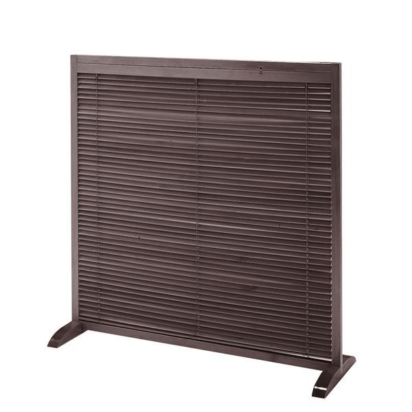 和風 衝立/パーテーション ブラウン 幅1200×奥行400×高さ1190mm 木製 組立品 〔リビング 和室 客室 客間〕代引NG