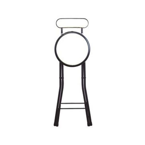 折りたたみ椅子 幅36cm ホワイト×ブラック 日本製 スチールパイプ 1脚販売 完成品 リビング 在宅ワーク インテリア家具代引NG