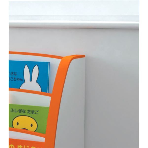 子供用 ブックシェルフ/本棚 スリムタイプ ホワイト 幅50.7cm 日本製 知育家具 EVAキッズシリーズ えほんたて 完成品代引NG
